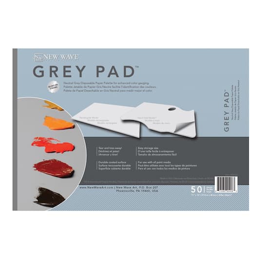 New Wave® Grey Pad™ Rectangle Paper Palette, 11" x 16"